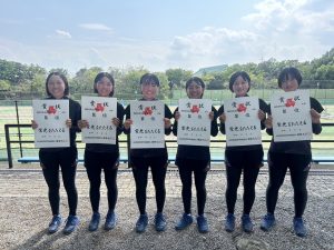 女子ソフトテニス部　新人大会西部支部予選　トップ3を独占！